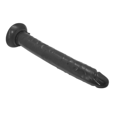 Mega długie czarne dildo z przyssawką żylaste 32cm
