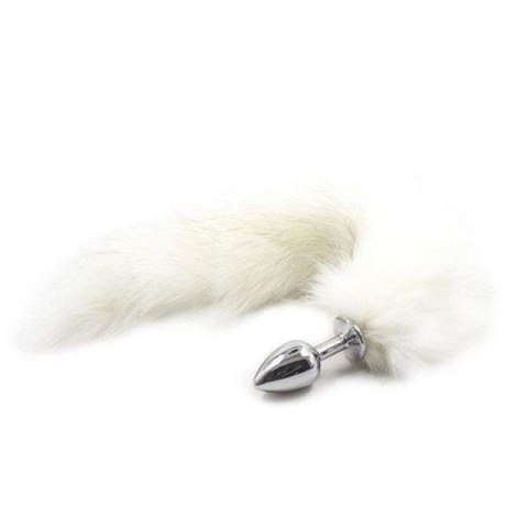 Metalowy korek analny z długim ogonem futrem 7cm Metalowy korek analny z długim ogonem futrem 7cm