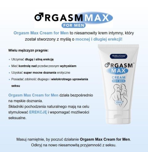 Krem na erekcje przedłużający orgasm max 50ml Krem na erekcje przedłużający orgasm max 50ml