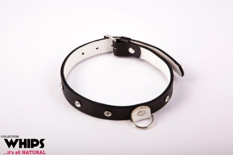 Obroża bdsm damska biała wąska skóra naturalna sex Obroża bdsm damska biała wąska skóra naturalna sex