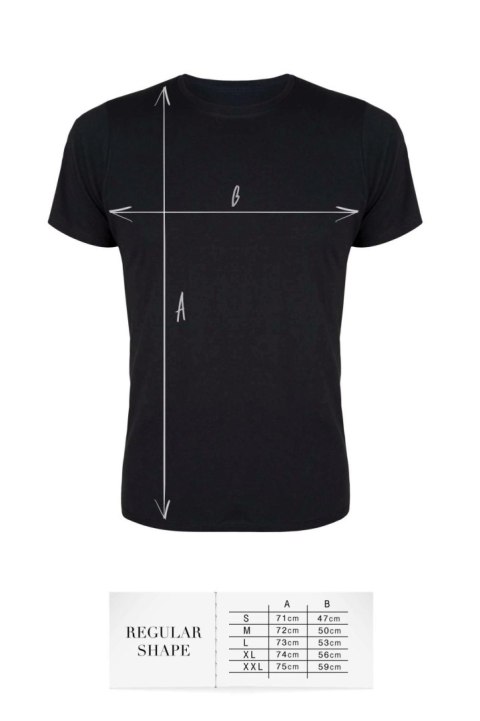 T-shirt men black S regular T-shirt men black S regular