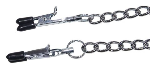 Klamry zaciski na sutki z łańcuszkiem BDSM bondage