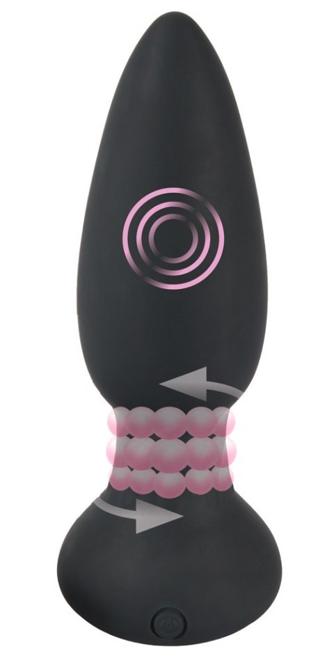 Korek analny rotujący zatyczka pilot 14cm 7trybów