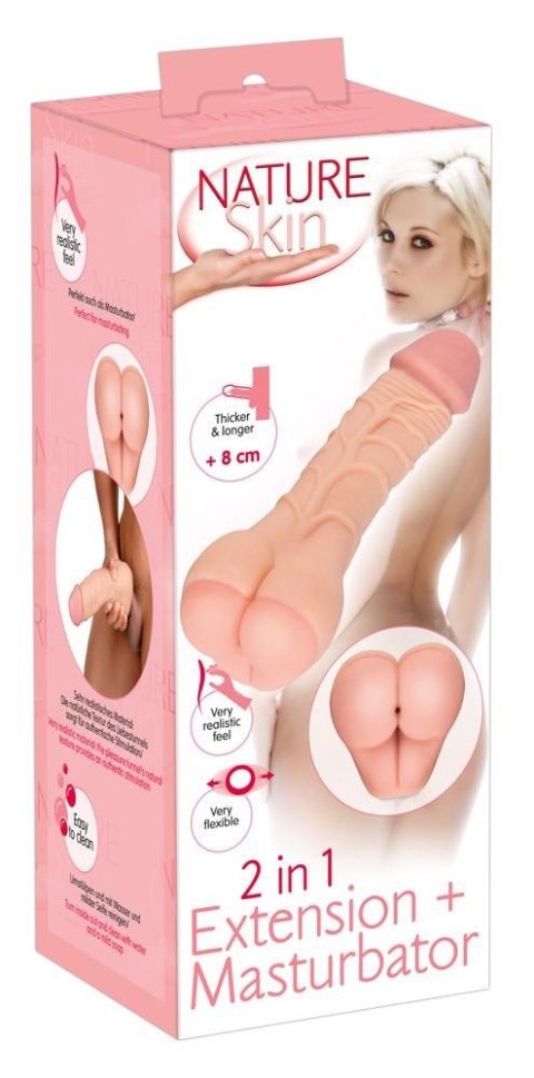 Przedłużka penisa masturbator 2w1 realistyczny sex Przedłużka penisa masturbator 2w1 realistyczny sex