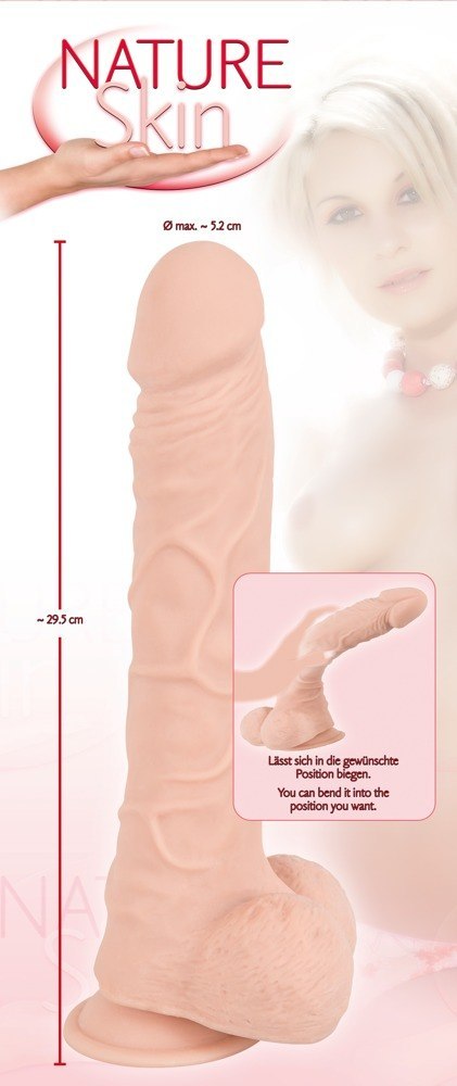 Realistyczne wyżyłowane dildo przyssawka 29,5 cm Realistyczne wyżyłowane dildo przyssawka 29,5 cm