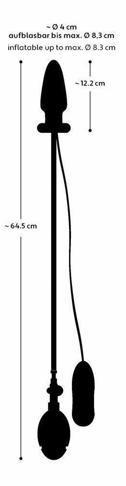 Wibrujące dildo analne pompka korek zatyczka 12 cm