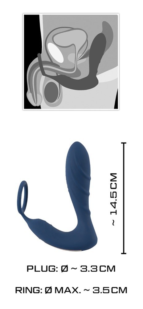 Wibrujące dildo analne ze stymulacja łechtaczki