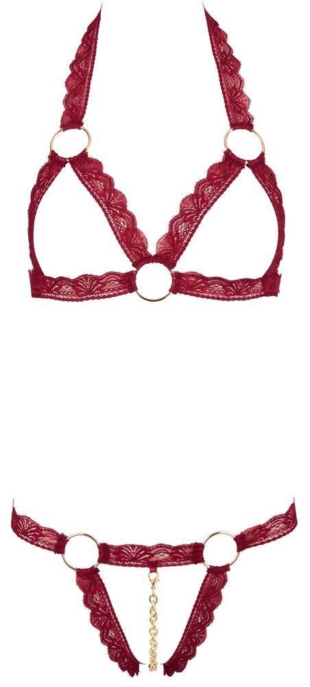 Bra Set open red S/M Bra Set open red S/M