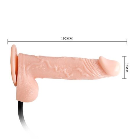 Dildo z cyberskóry pompowany przyssawka 19cm Dildo z cyberskóry pompowany przyssawka 19cm