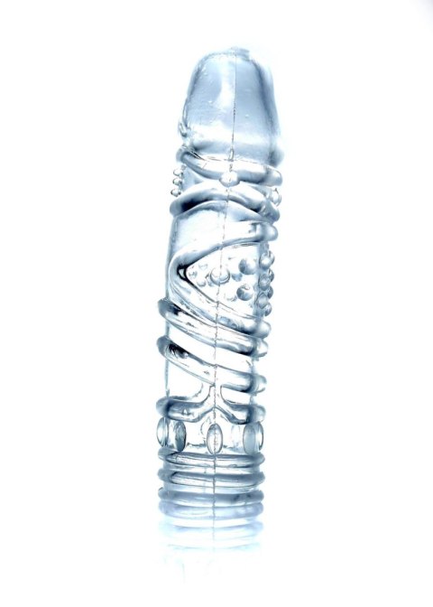 Nakładka na penisa realistyczna z wypustkami 14cm Nakładka na penisa realistyczna z wypustkami 14cm