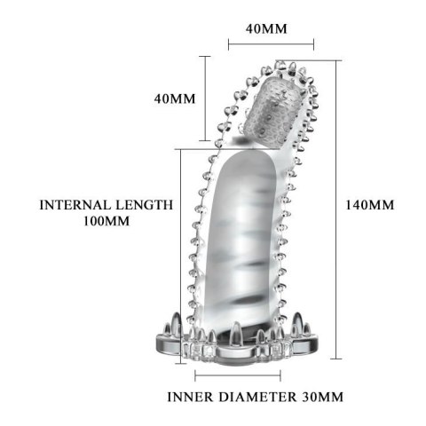 Nakładka na penisa z kolcami przedłużająca 18cm Nakładka na penisa z kolcami przedłużająca 18cm