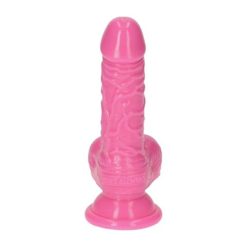Różowe żylaste dildo gumowe z przyssawką 10,5 cm Różowe żylaste dildo gumowe z przyssawką 10,5 cm