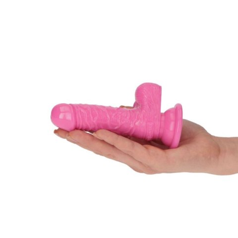Różowe żylaste dildo gumowe z przyssawką 10,5 cm Różowe żylaste dildo gumowe z przyssawką 10,5 cm
