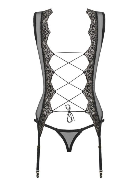 Gorset stringi komplet sex bielizna meshlove l/xl Gorset stringi komplet sex bielizna meshlove l/xl