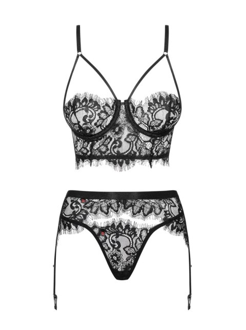 Komplet półgorset pas stringi obsessive lashy l/xl Komplet półgorset pas stringi obsessive lashy l/xl
