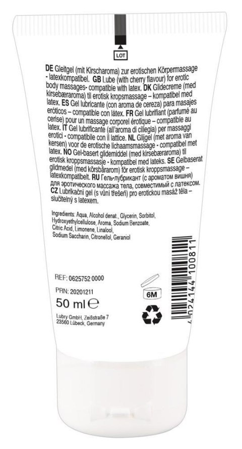 JADALNY ŻEL O SMAKU WIŚNIOWYM SEX ORAL LICK IT 50 ml JADALNY ŻEL O SMAKU WIŚNIOWYM SEX ORAL LICK IT 50 ml