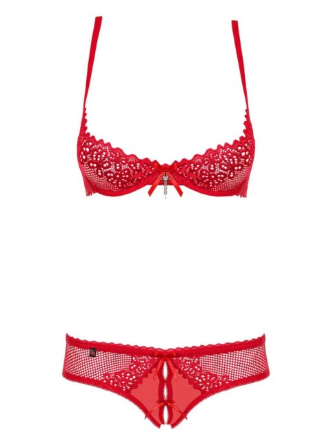 Bielizna-Alabastra komplet 2-częściowy czerwony XXL