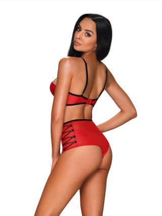 Komplet erotyczny biustonosz majtki leatheria s/m
