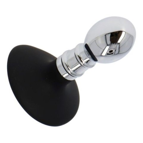 Aluminiowy korek analny plug zatyczka z przyssawką Aluminiowy korek analny plug zatyczka z przyssawką