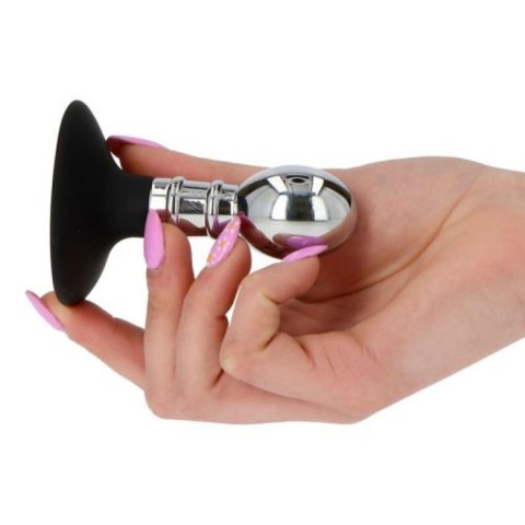 Aluminiowy korek analny plug zatyczka z przyssawką Aluminiowy korek analny plug zatyczka z przyssawką