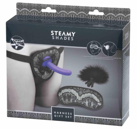 Koronkowy strap-on uprząż i opaska na oczy dildo Koronkowy strap-on uprząż i opaska na oczy dildo