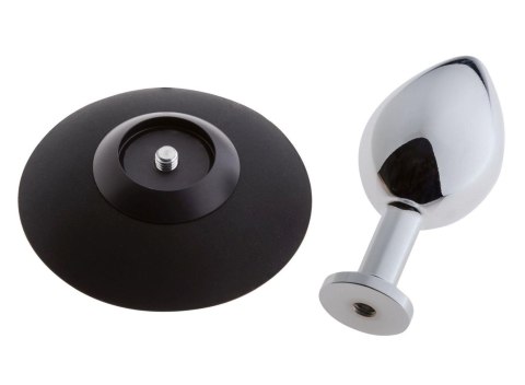 MALESATION Alu-Plug with suction cup medium, chrome MALESATION Alu-Plug with suction cup medium, chrome