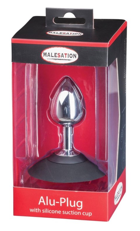 MALESATION Alu-Plug with suction cup medium, chrome MALESATION Alu-Plug with suction cup medium, chrome