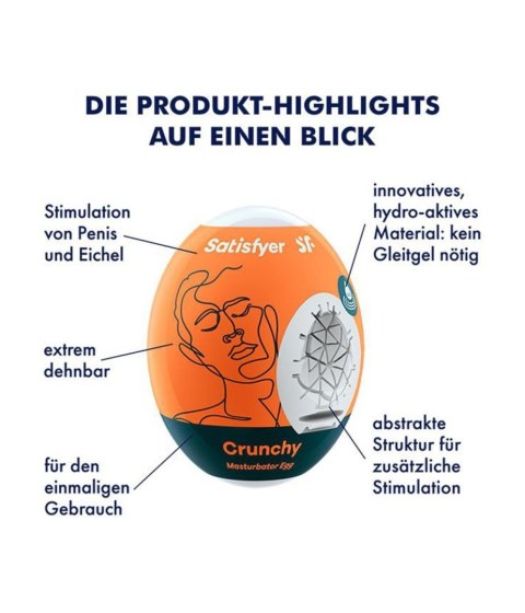 Masturbator żelowe jajeczko Satisfyer crunchy sex Masturbator żelowe jajeczko Satisfyer crunchy sex