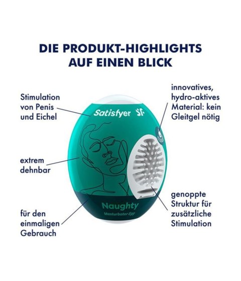 Masturbator żelowe jajeczko Satisfyer naughty sex Masturbator żelowe jajeczko Satisfyer naughty sex