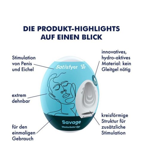 Masturbator żelowe jajeczko Satisfyer savage sex Masturbator żelowe jajeczko Satisfyer savage sex