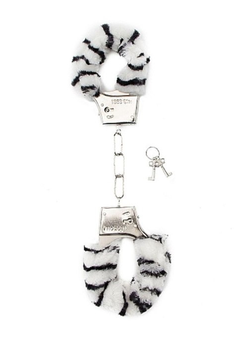 Kajdanki erotyczne z futerkiem bdsm bondage zebra Kajdanki erotyczne z futerkiem bdsm bondage zebra