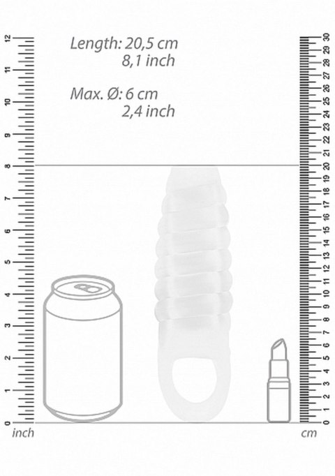 Nakładka na penisa z wypustkami powiększająca 20cm