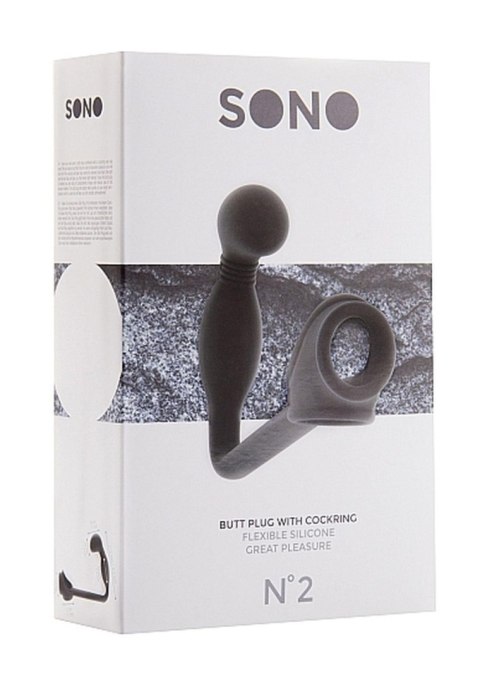 No.2 - Butt Plug with Cockring - Black No.2 - Butt Plug with Cockring - Black