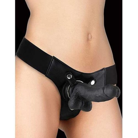 Realistic - 7 Inch - Strap-On - Black Realistic - 7 Inch - Strap-On - Black