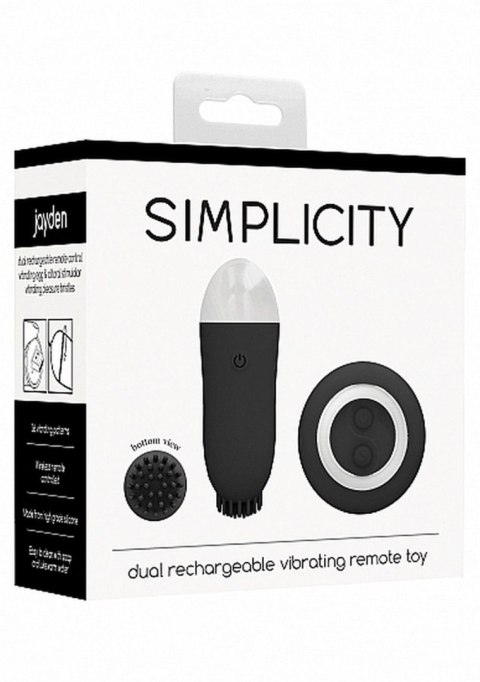 Jayden - Dual Rechargeable Vibrating Remote Toy - Black Jayden - Dual Rechargeable Vibrating Remote Toy - Black