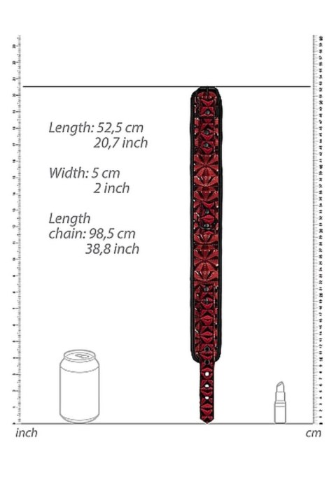 Luxury Collar with Leash - Burgundy Luxury Collar with Leash - Burgundy