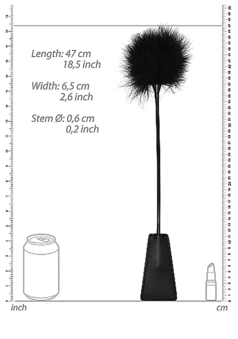 Packa BDSM Ouch! Crop With Feather - Black Packa BDSM Ouch! Crop With Feather - Black