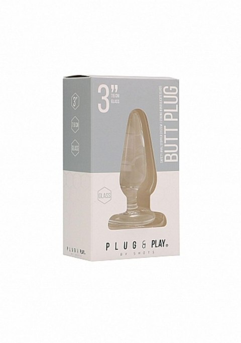 Plug Szklany korek analny zatyczka analna 7,5 cm Plug Szklany korek analny zatyczka analna 7,5 cm