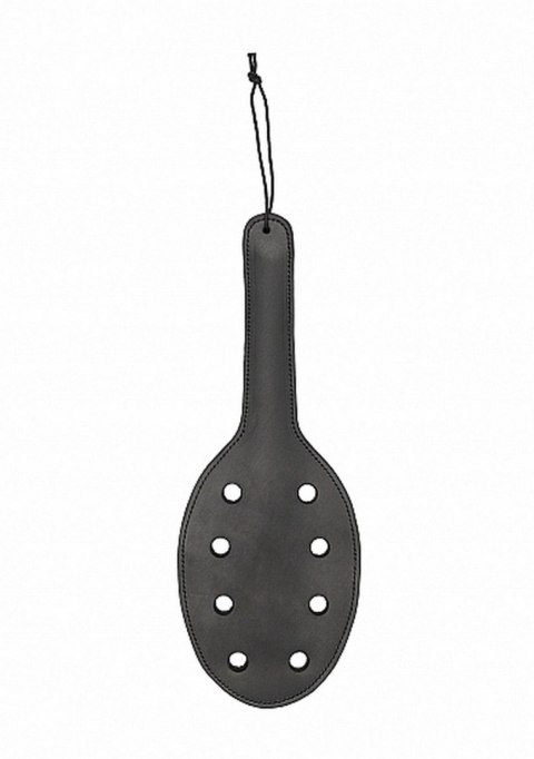 Saddle Leather Paddle With 8 Holes - Black Saddle Leather Paddle With 8 Holes - Black