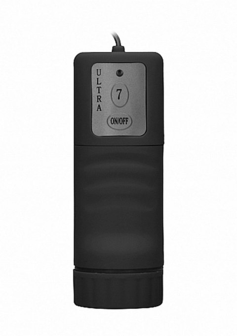 Strap-on podwójne prążkowane dildo czarne wibracja Strap-on podwójne prążkowane dildo czarne wibracja
