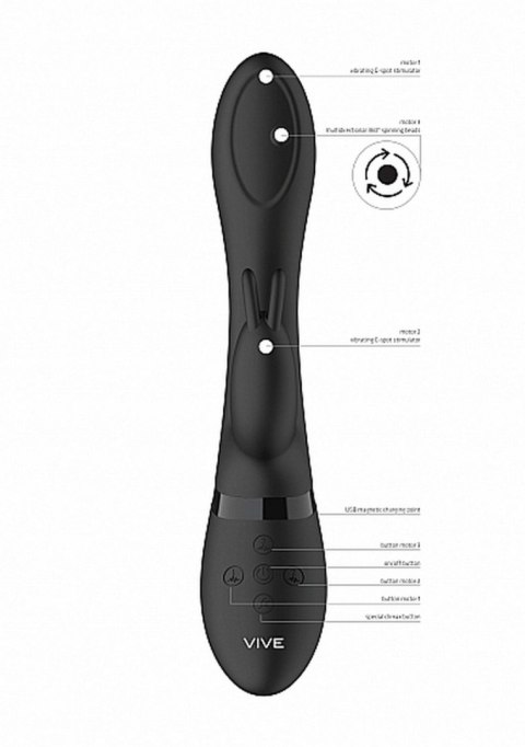 Wibrator króliczek masażer łechtaczki 21cm 10 tryb Wibrator króliczek masażer łechtaczki 21cm 10 tryb