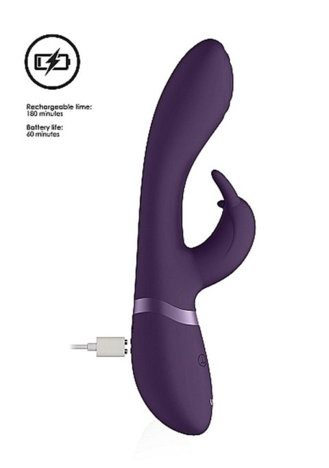 Wibrator króliczek z masażerem rotacją 21cm 10tryb Wibrator króliczek z masażerem rotacją 21cm 10tryb