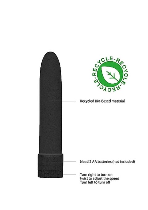 5,5" Vibrator - Biodegradable - Black 5,5" Vibrator - Biodegradable - Black