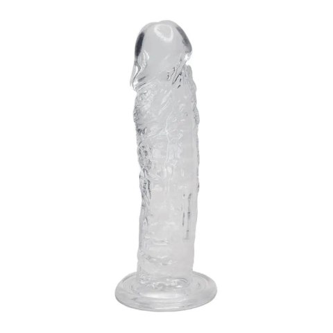 Przezroczyste dildo silikonowe z przyssawką 19,3cm Przezroczyste dildo silikonowe z przyssawką 19,3cm