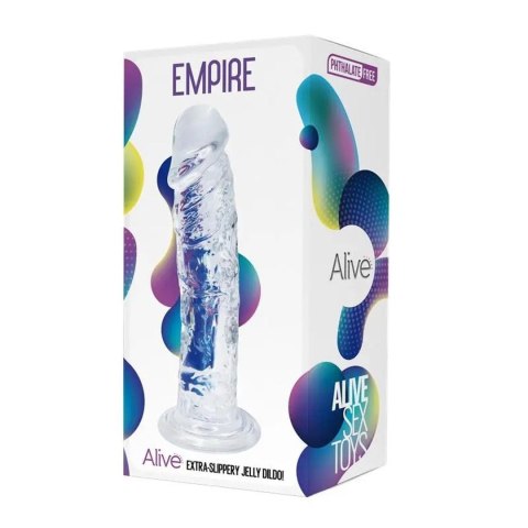 Przezroczyste dildo silikonowe z przyssawką 19,3cm Przezroczyste dildo silikonowe z przyssawką 19,3cm