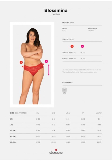 Czerwone erotyczne figi obsessive blossmina 6xl