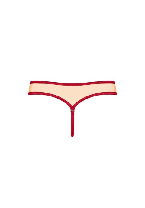 Erotyczne stringi z kokardą obsessive rubinesa lxl