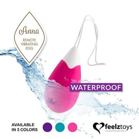FeelzToys - Anna Vibrating Egg Remote Deep Pink FeelzToys - Anna Vibrating Egg Remote Deep Pink
