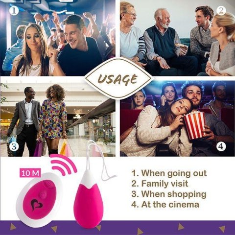 FeelzToys - Anna Vibrating Egg Remote Deep Pink FeelzToys - Anna Vibrating Egg Remote Deep Pink