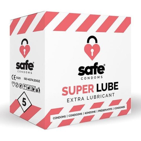 SAFE - Condooms Super Lube Extra Glijmiddel (5 stuks) SAFE - Condooms Super Lube Extra Glijmiddel (5 stuks)